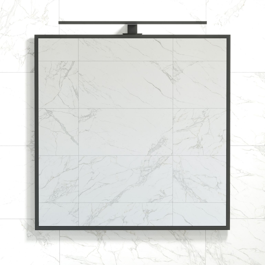 BATH DELUXE 01-080-05-02-00 - Badrum spegel BORGSTED 80x80 cm svart
