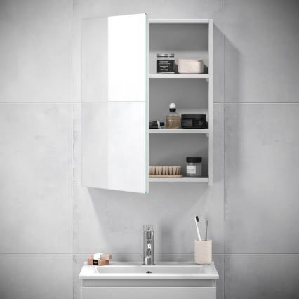 BATH DELUXE 02-050-63-01-01 - Spegel badrumsskåp KENWOOD 65x50 cm matt vit