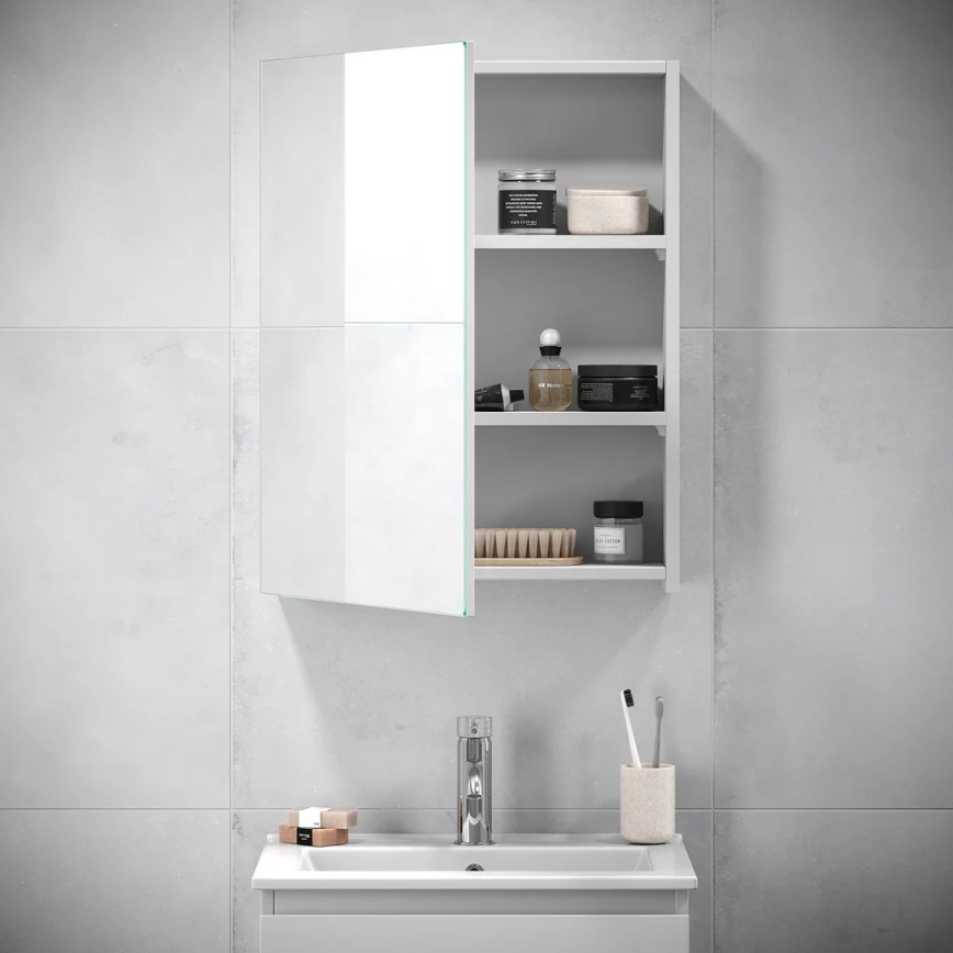 BATH DELUXE 02-050-63-01-01 - Spegel badrumsskåp KENWOOD 65x50 cm matt vit