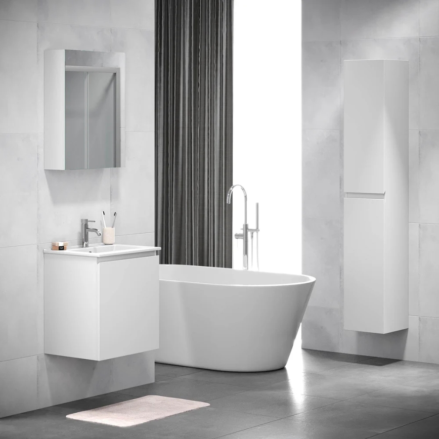 BATH DELUXE 02-050-63-01-01 - Spegel badrumsskåp KENWOOD 65x50 cm matt vit
