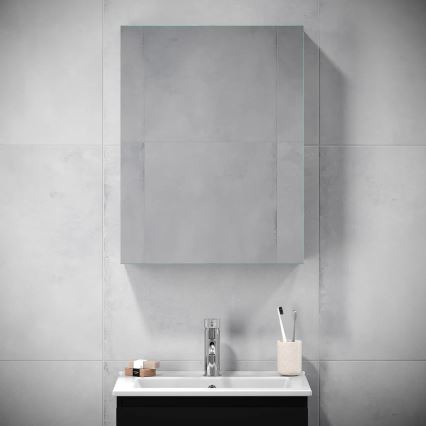 BATH DELUXE 02-050-63-02-01 - Spegel badrumsskåp KENWOOD 65x50 cm matt svart