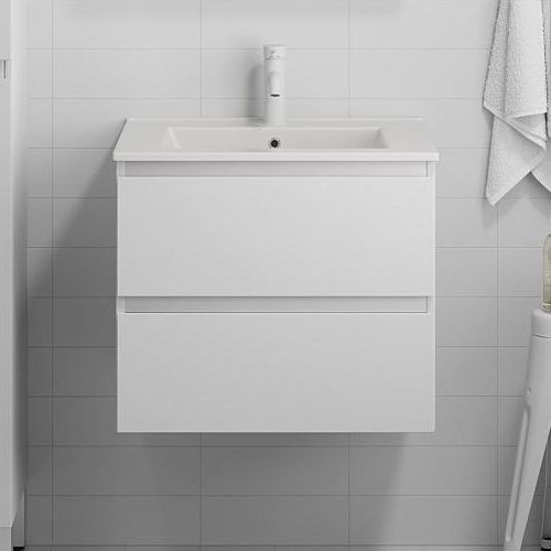 BATH DELUXE 03-060-63-01-01 - Badrumsskåp med handfat KENWOOD 61 cm matt vit