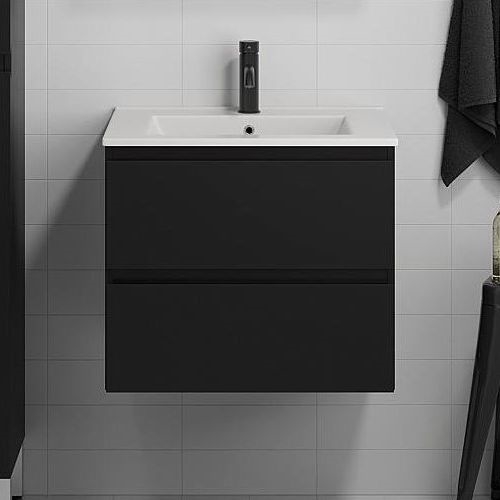 BATH DELUXE 03-060-63-02-01 - Badrumsskåp med handfat KENWOOD 61 cm matt svart