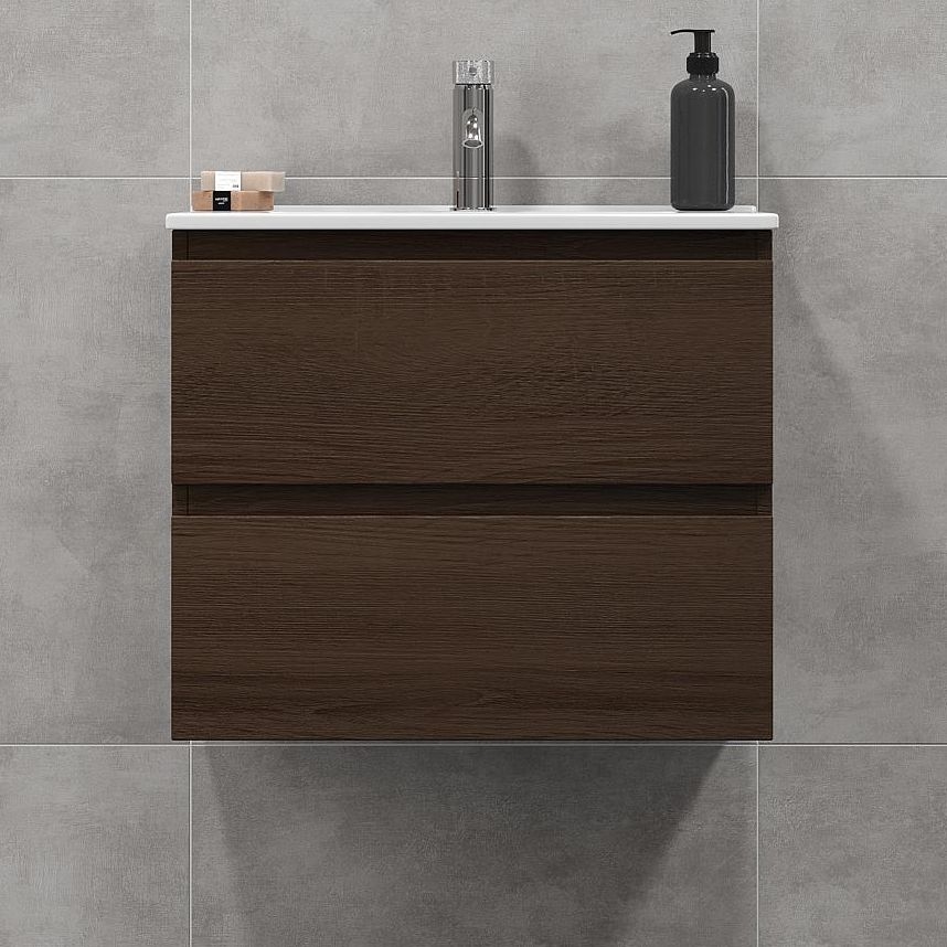 BATH DELUXE 03-060-64-84-01 - Badrumsskåp med handfat KENWOOD 61 cm valnöt