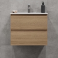 BATH DELUXE 03-060-64-86-01 - Badrumsskåp med handfat KENWOOD 61 cm ek