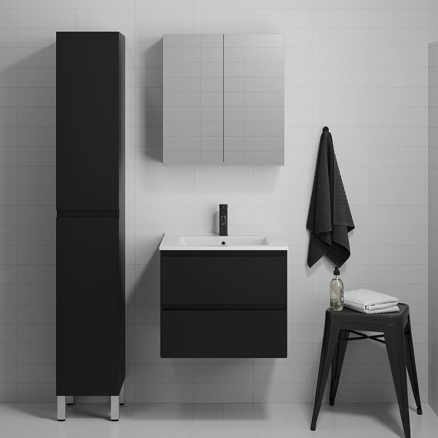 BATH DELUXE 04-030-63-02-01 - Badrumsskåp KENWOOD 186 cm matt svart