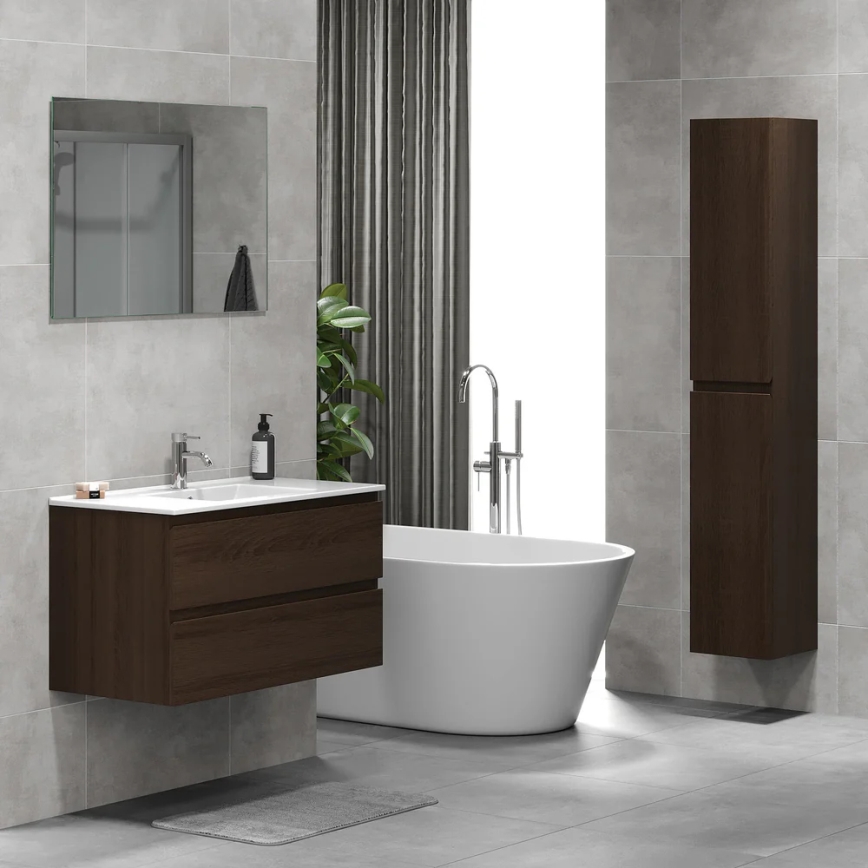 BATH DELUXE 04-030-64-84-01 - Badrumsskåp KENWOOD 186 cm valnöt