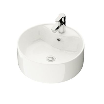 BATH DELUXE 06-038-09-11-00 - Tvättställ för bänkskiva VIKEDAL Ø 38 cm keramik/vit