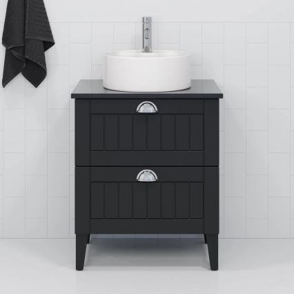 BATH DELUXE 06-038-09-11-00 - Tvättställ för bänkskiva VIKEDAL Ø 38 cm keramik/vit
