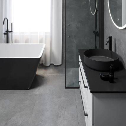 BATH DELUXE 06-040-16-02-00 - Handfat för bänkskiva LJORDAL Ø 40 cm rostfritt stål/matt svart