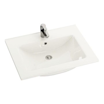 BATH DELUXE 06-060-60-11-01 - Infälld tvättställ CHICAGO 61x46,5 cm blank vit