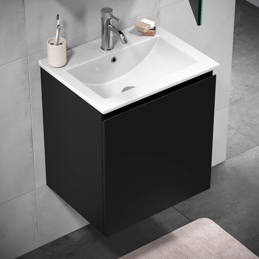BATH DELUXE 09-050-63-02-01 - Badrumsskåp med handfat KENWOOD 51 cm matt svart