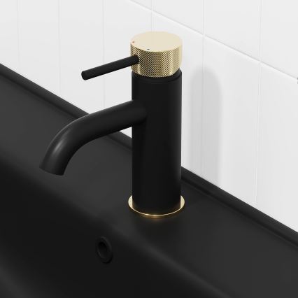 BATH DELUXE 28-005-03-72-00 - Kran till handfat ANHOLT 15,6 cm svart/mässing