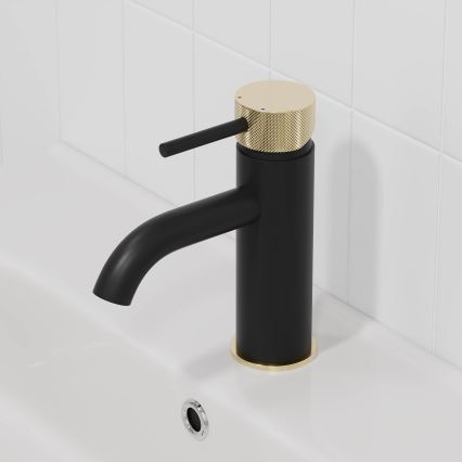BATH DELUXE 28-005-03-72-00 - Kran till handfat ANHOLT 15,6 cm svart/mässing