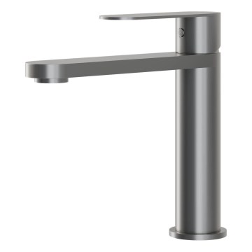 BATH DELUXE 28-017-02-73-02 - Kran till handfat TARNBY 17,3 cm pulvriserat grå