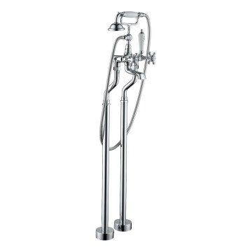 BATH DELUXE 28-108-01-60-00 - Fristående Badutrustning med kran AEROSKOBING 106,3 cm skinande krom