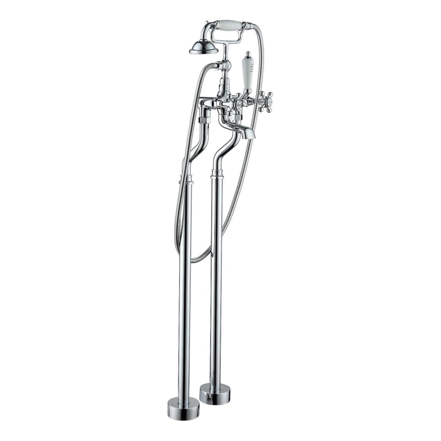 BATH DELUXE 28-108-01-60-00 - Fristående Badutrustning med kran AEROSKOBING 106,3 cm skinande krom
