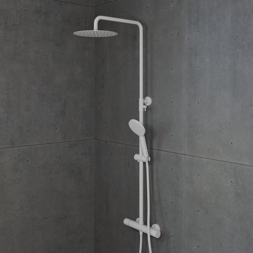 BATH DELUXE 31-120-05-01-00 - Duschutrustning med termostat DRAGOR matt vit