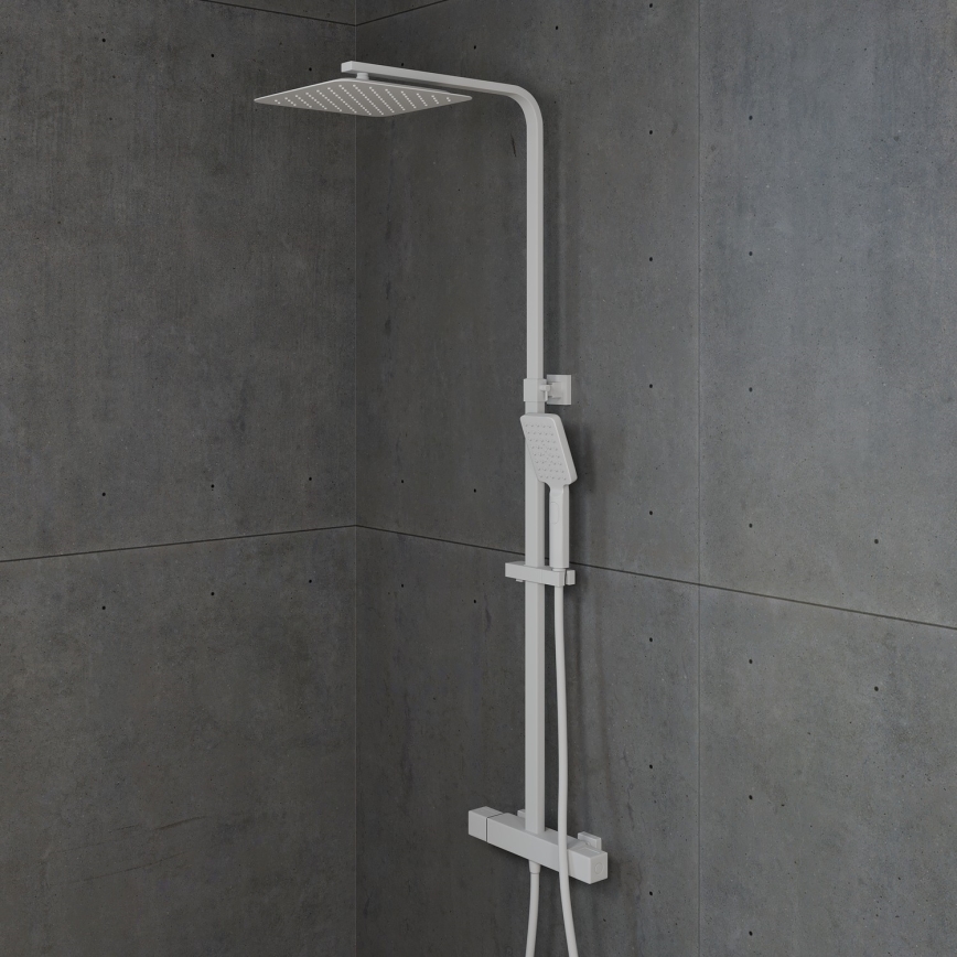 BATH DELUXE 31-120-06-01-00 - Duschutrustning med termostat NAESBY matt vit