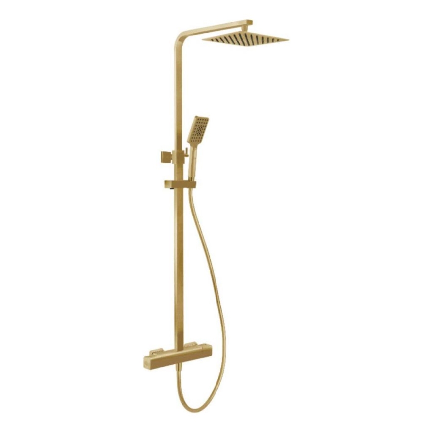 BATH DELUXE 31-120-06-70-00 - Duschutrustning med termostat NAESBY borstad mässing