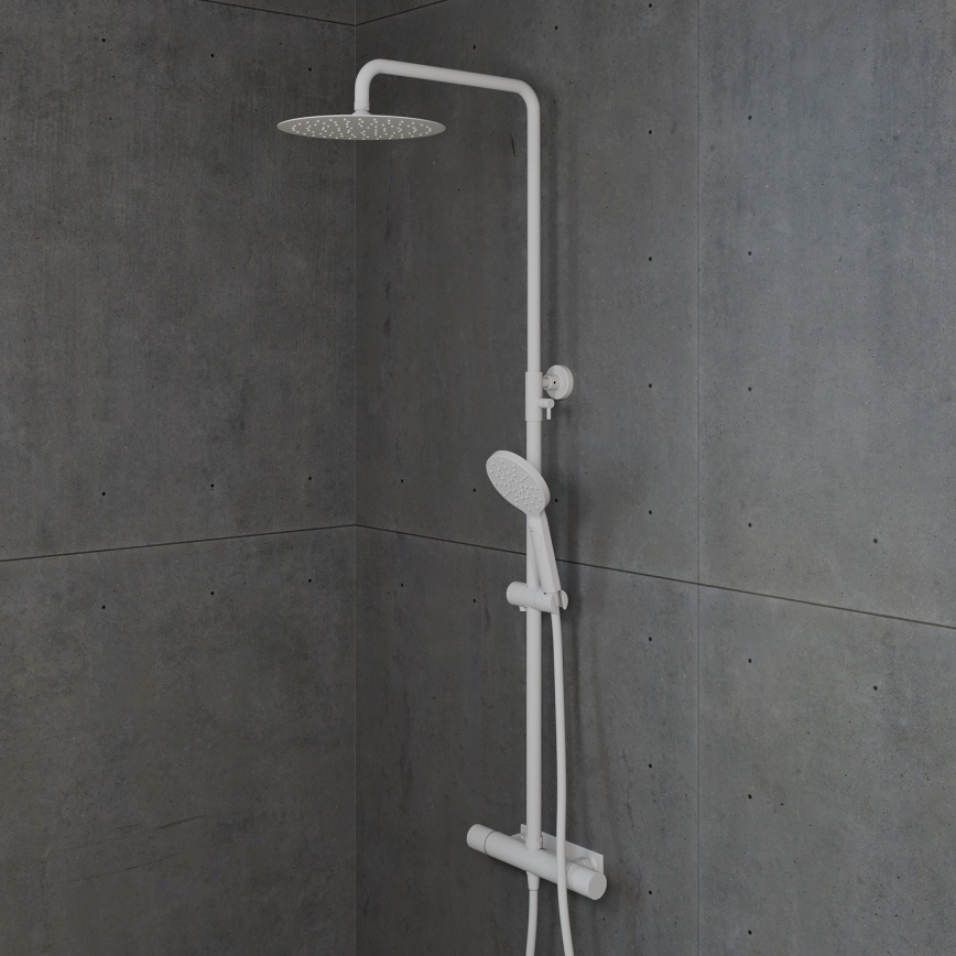 BATH DELUXE 31-120-07-01-00 - Duschutrustning med termostat DRAGOR matt vit
