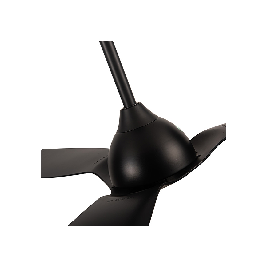 Bathroom tak fan diameter 132 cm IP44 svart + fjärrkontroll