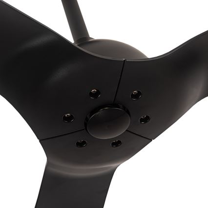 Bathroom tak fan diameter 132 cm IP44 svart + fjärrkontroll