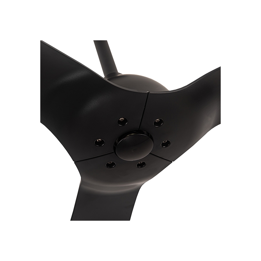 Bathroom tak fan diameter 132 cm IP44 svart + fjärrkontroll