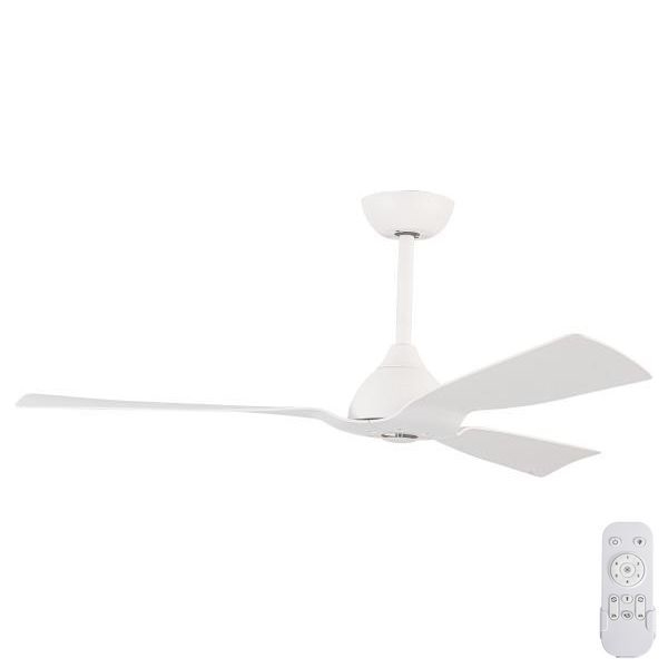 Bathroom tak fan diameter 132 cm IP44 vit + fjärrkontroll
