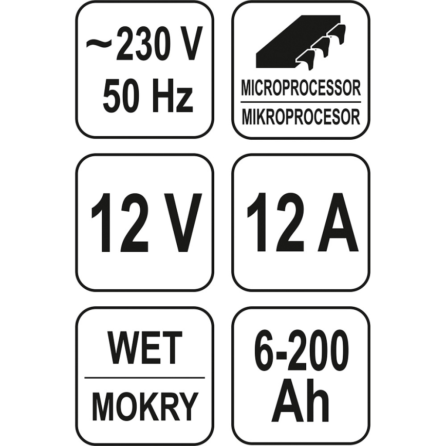 Batteriladdare 12A 230V