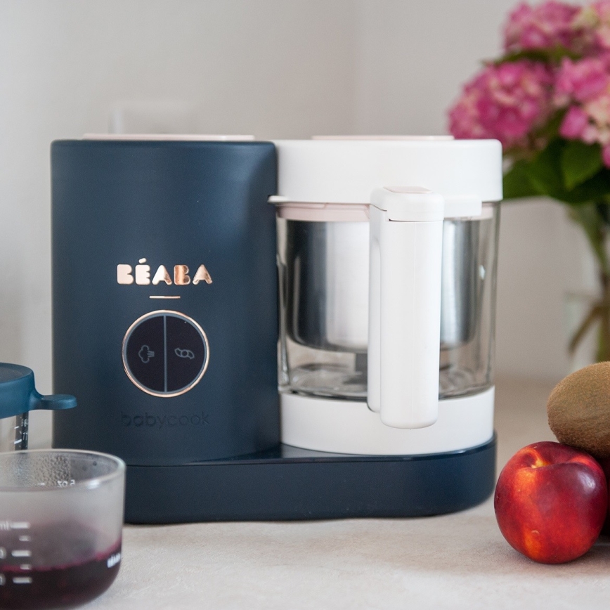 Beaba - Ångkokare$12i1 BABYCOOK NEO blå/vit