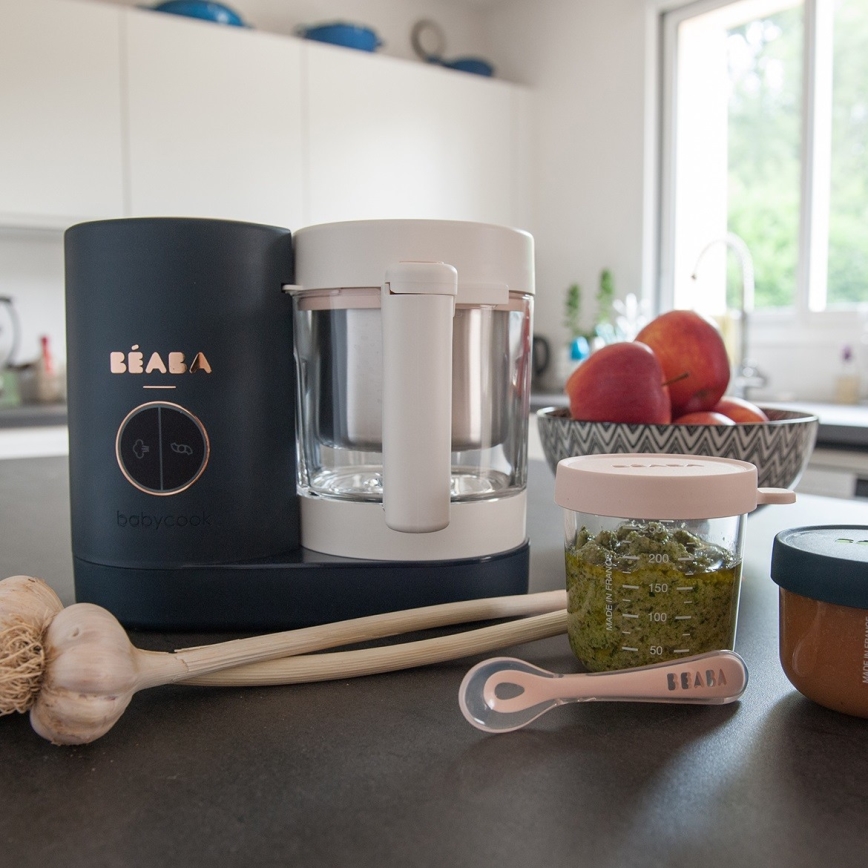 Beaba - Ångkokare$12i1 BABYCOOK NEO blå/vit