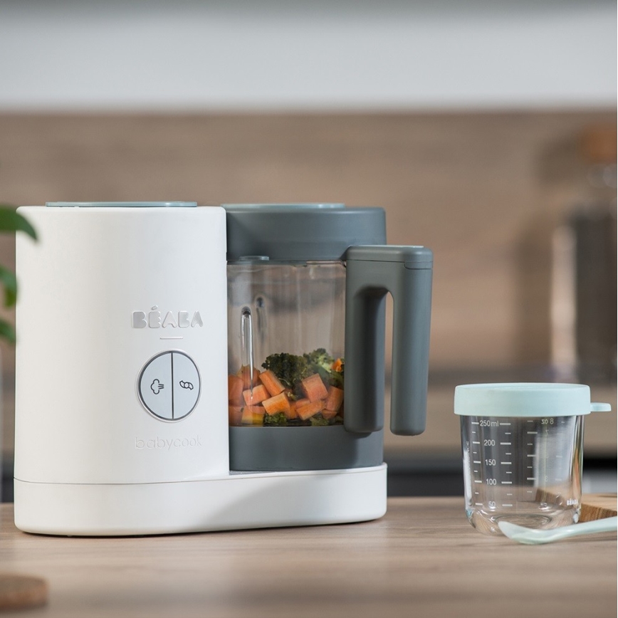 Beaba - Ångkokare$12i1 BABYCOOK NEO grön/vit