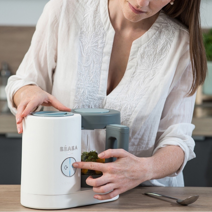 Beaba - Ångkokare$12i1 BABYCOOK NEO grön/vit