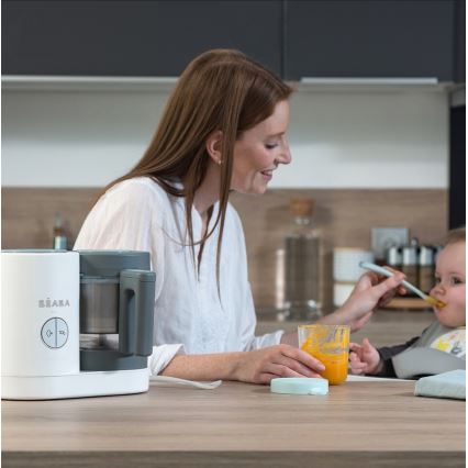 Beaba - Ångkokare$12i1 BABYCOOK NEO grön/vit