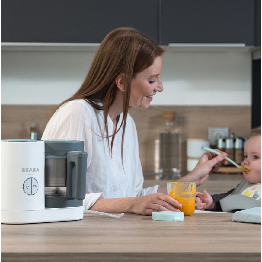 Beaba - Ångkokare$12i1 BABYCOOK NEO grön/vit