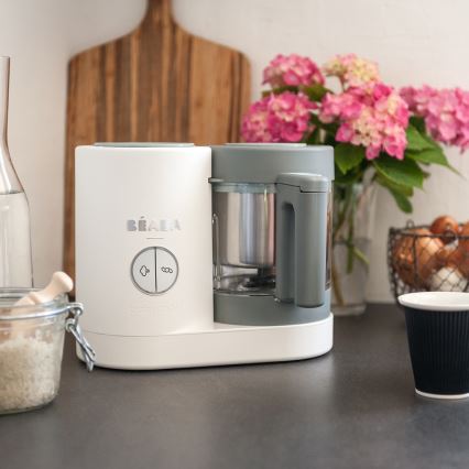 Beaba - Ångkokare$12i1 BABYCOOK NEO vit/grå