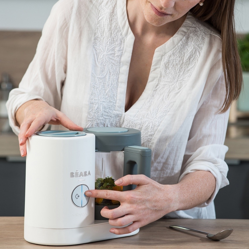 Beaba - Ångkokare$12i1 BABYCOOK NEO vit/grå