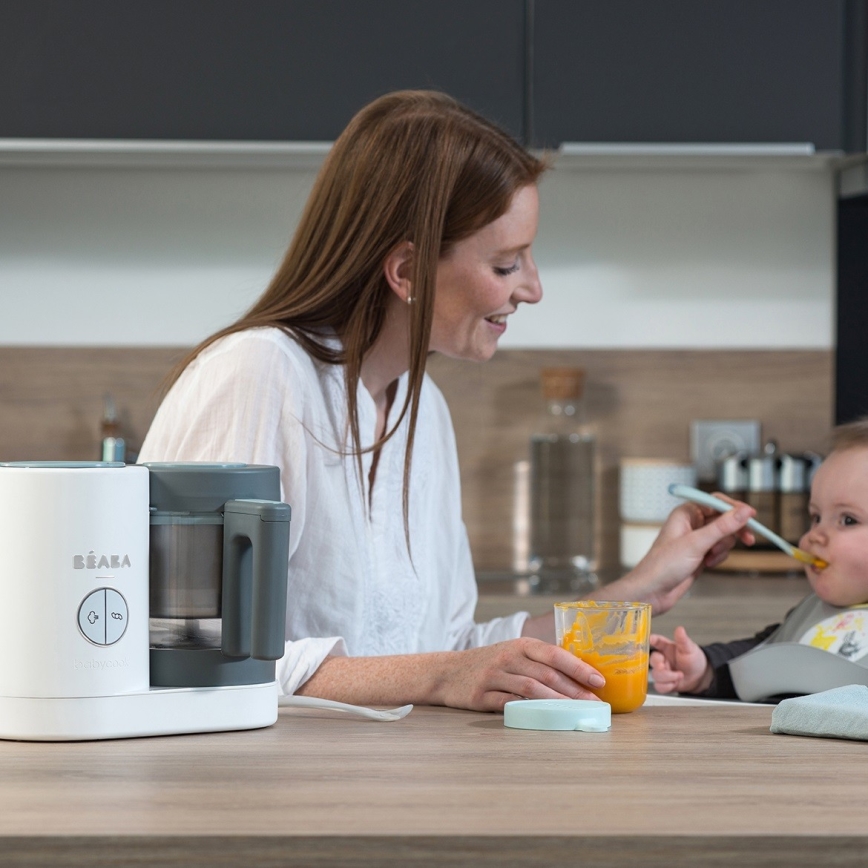 Beaba - Ångkokare$12i1 BABYCOOK NEO vit/grå