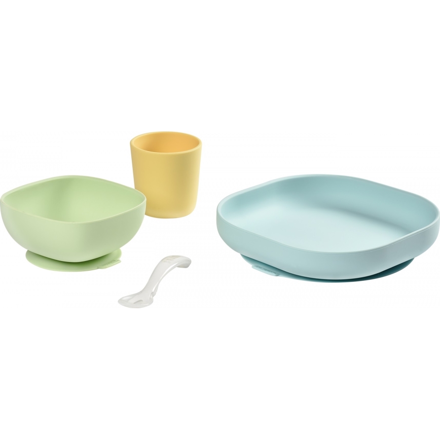Beaba - Barn matset Yellow 4 delar