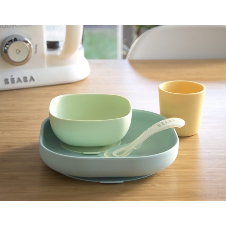 Beaba - Barn matset Yellow 4 delar