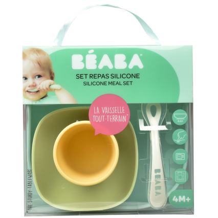 Beaba - Barn matset Yellow 4 delar