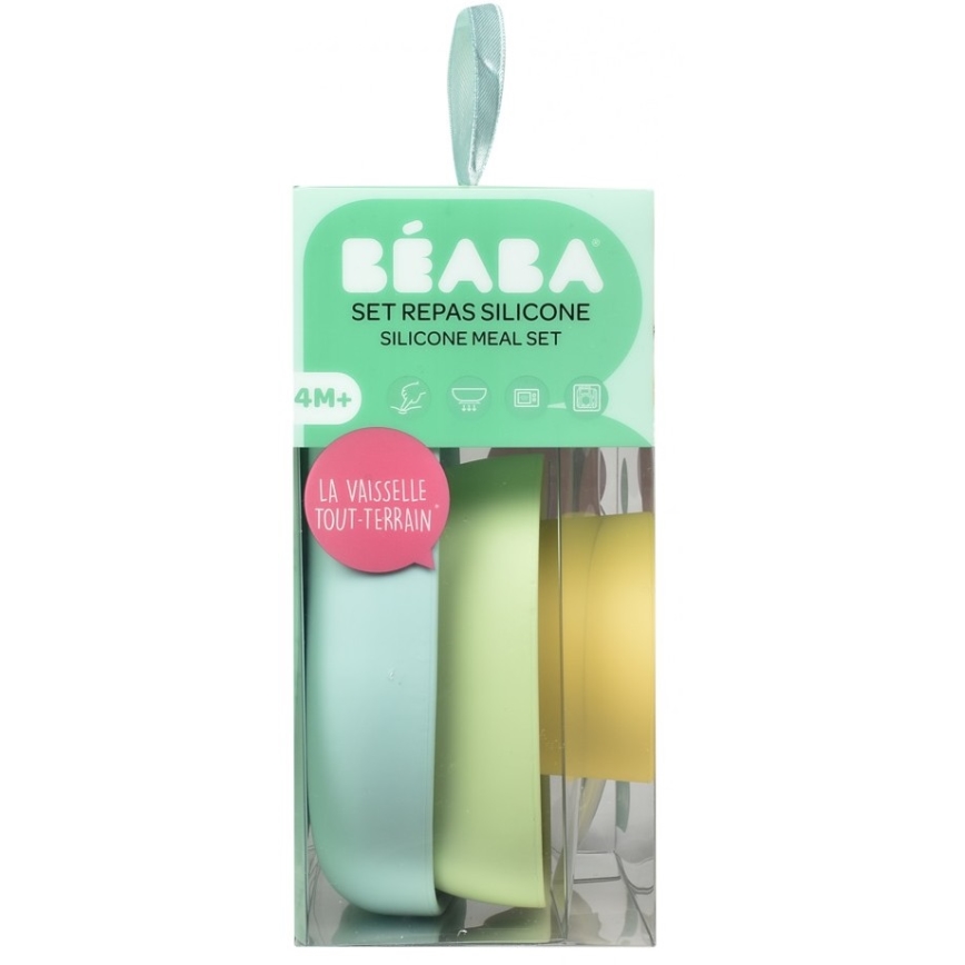 Beaba - Barn matset Yellow 4 delar