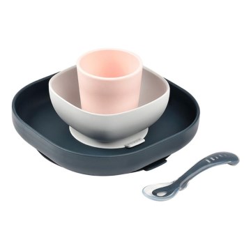 Beaba - Children's dining kit Night blå 4 delar