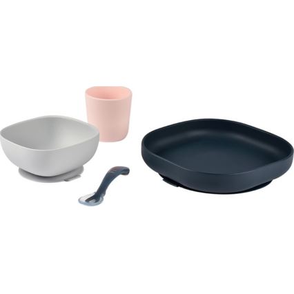 Beaba - Children's dining kit Night blå 4 delar