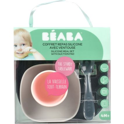Beaba - Children's dining kit Night blå 4 delar