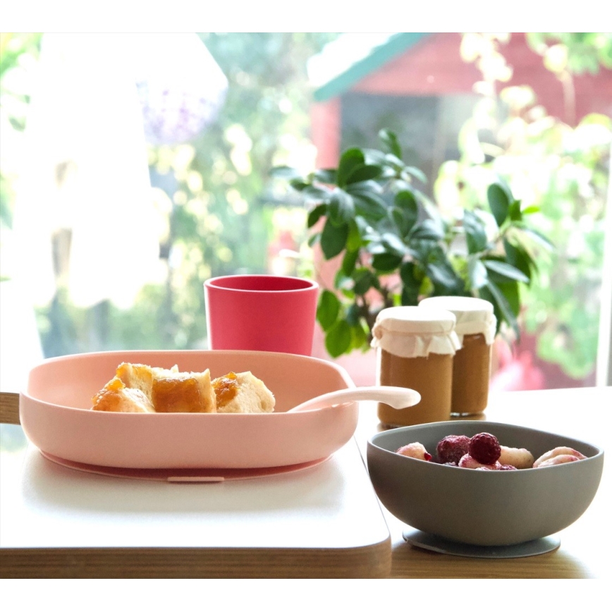 Beaba - Children's dining kit Pink 4 delar