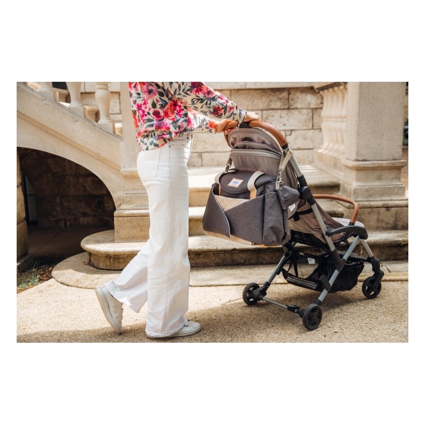 Beaba - Skötväska för sittvagn SYDNEY grå/beige