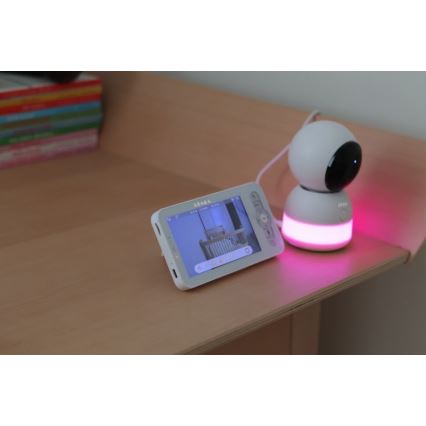 Beaba - Smart uppladdningsbar babyvakt med monitor ZEN NIGHT 720p 5V 4000 mAh Wi-Fi vit