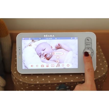 Beaba - Smart uppladdningsbar babyvakt med monitor ZEN NIGHT 720p 5V 4000 mAh Wi-Fi vit